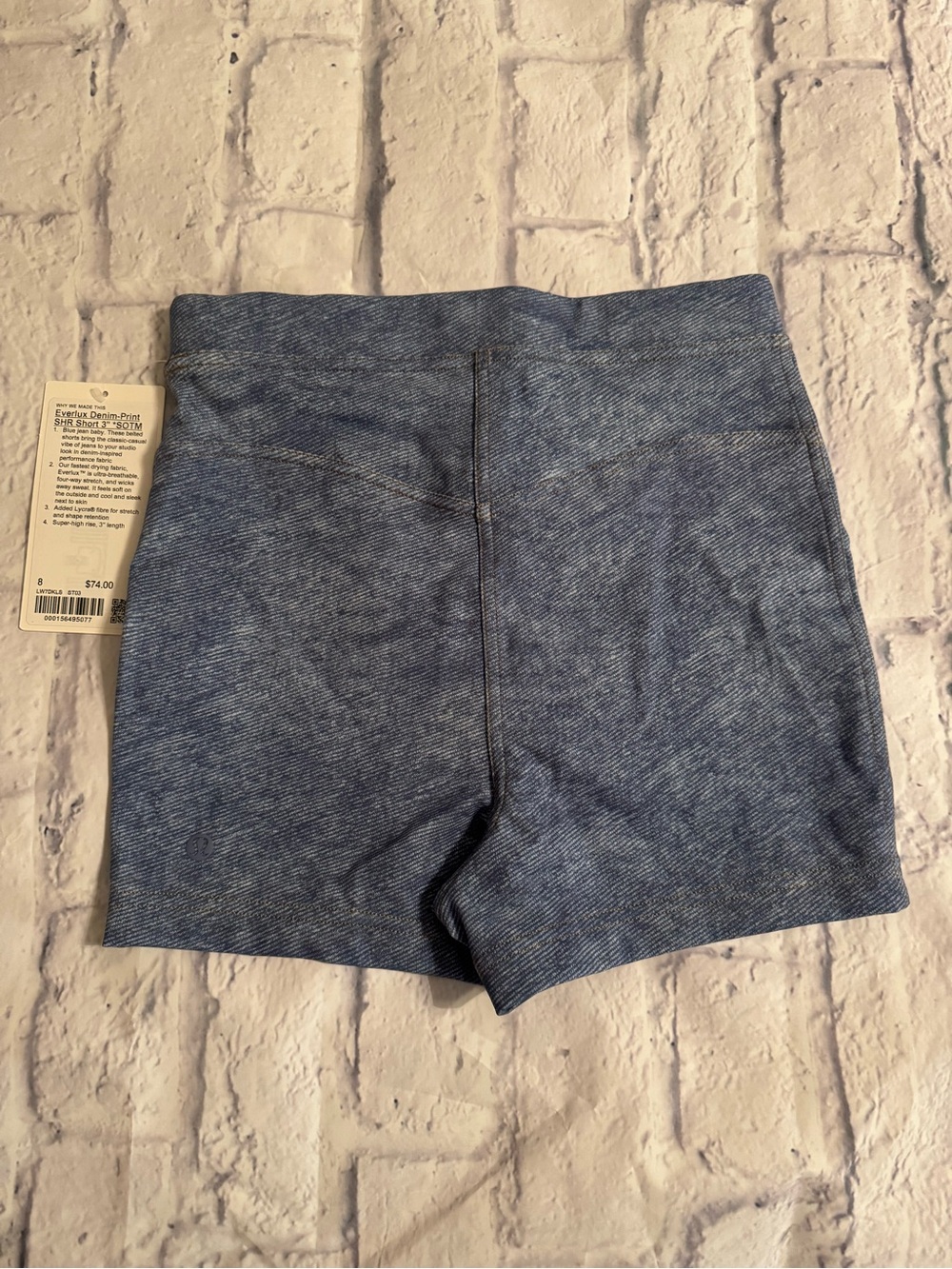 Lululemon Everlux Denim-Print SHR Short 3” - Picture 2 of 5